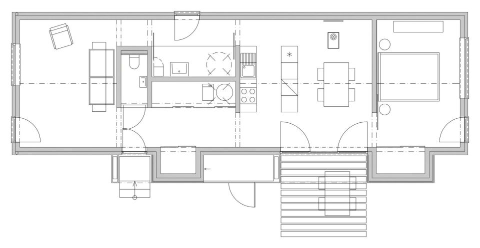 Jednostavna kuća površine 70 m² by Jaro Krobot