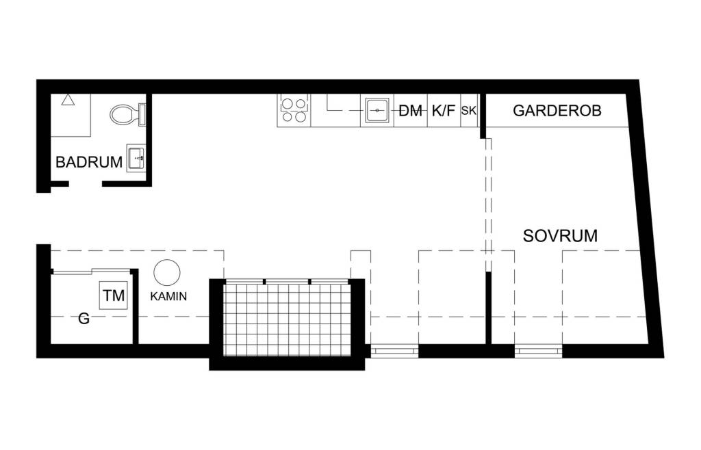 Stan u potkrovlju površine 37 kvadrata
