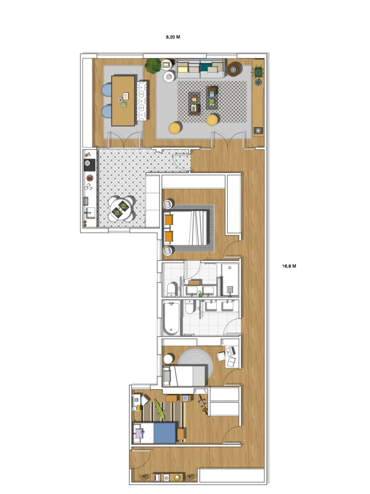 Atraktivan stan četveročlane obitelji