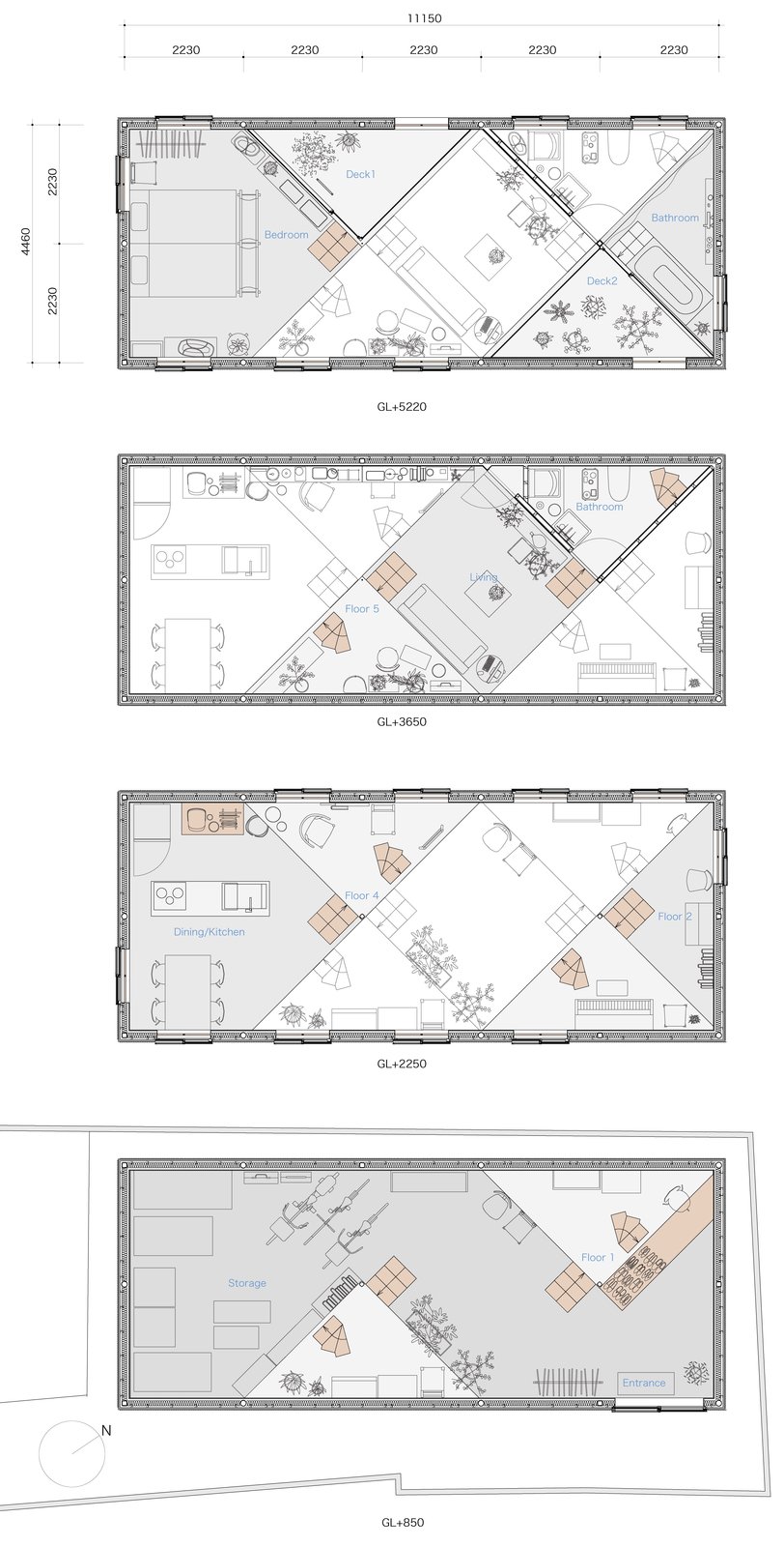 Totalno neobična kuća sa 13 platformi